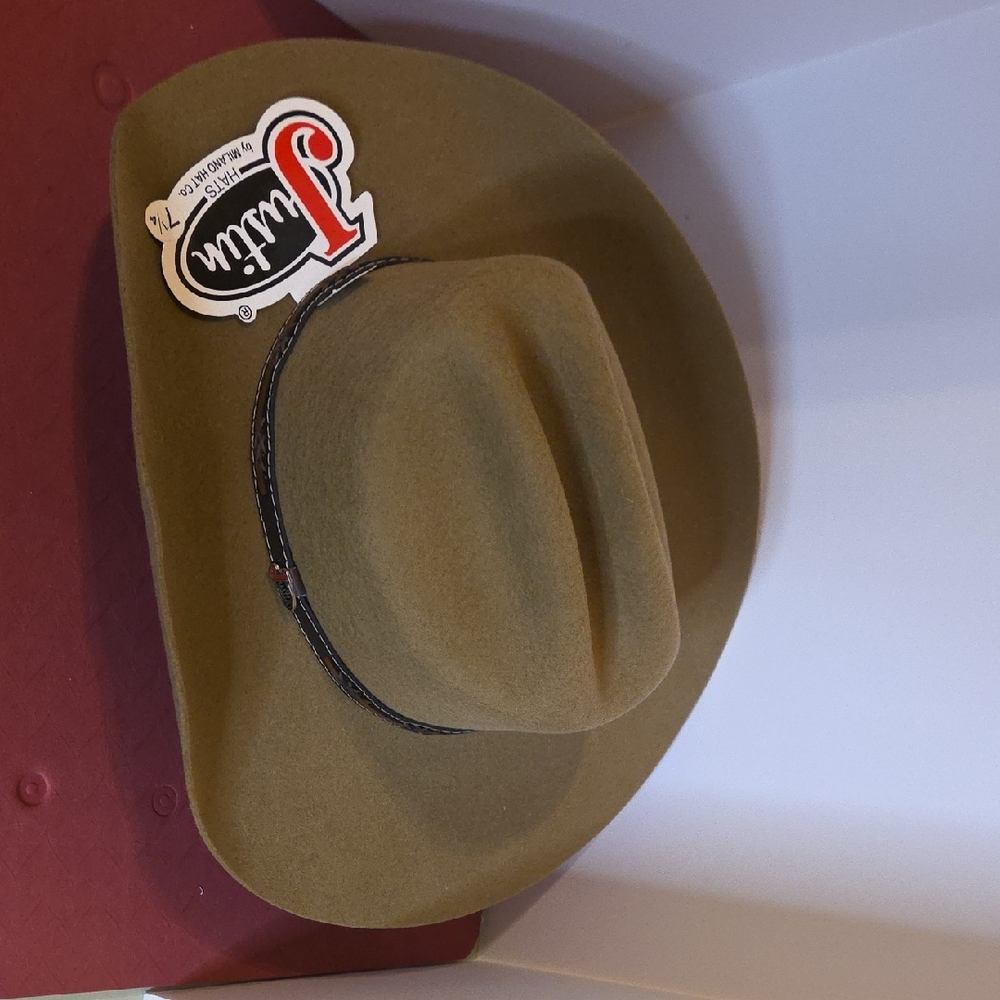 Justin Cowboy Hat Brown with Black/Brown Braided Band 7 1/4